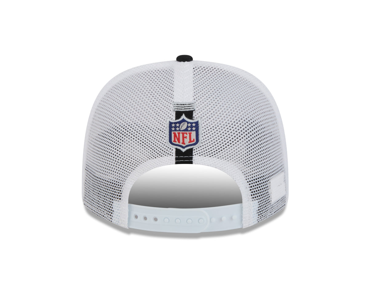 Las Vegas Raiders New Era White/Black 2024 NFL Training Camp 9SEVENTY Trucker Hat for Men product image 6, provided for