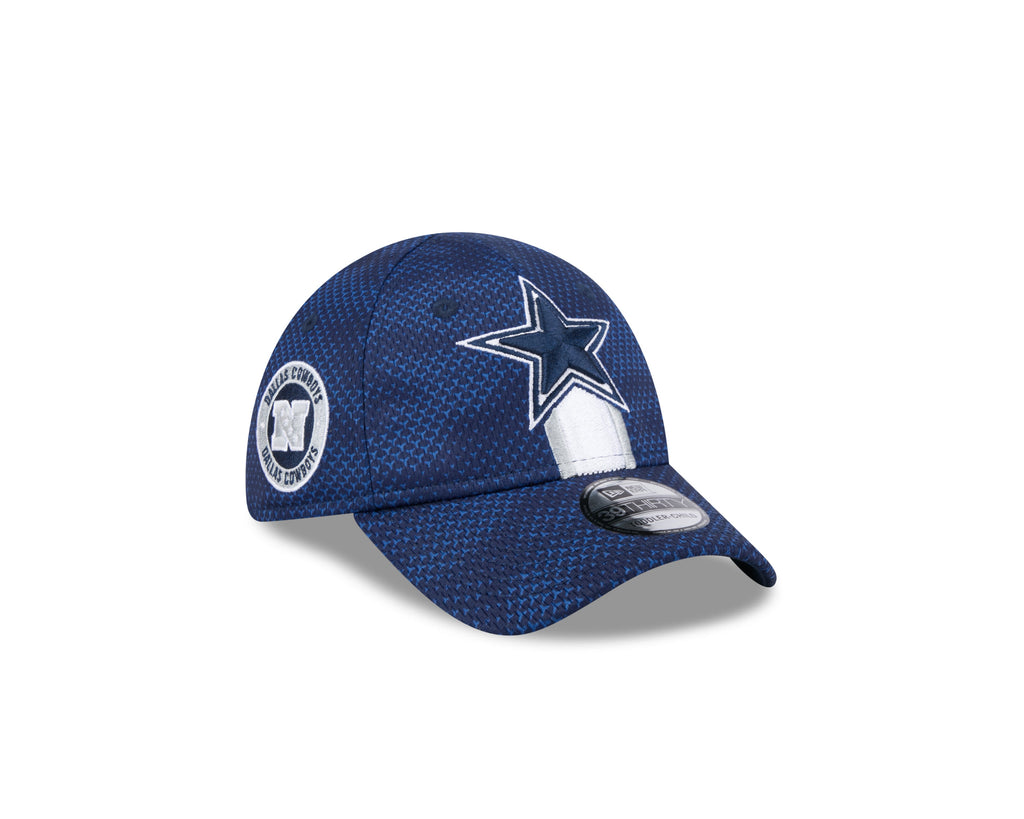 Dallas Cowboys New Era 2024 Sideline Navy 39THIRTY Flex Hat for Men product image 2, provided for visual reference and