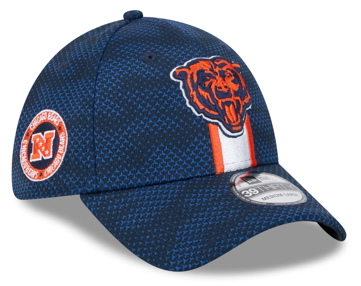 Chicago Bears New Era 2024 Sideline Navy Primary Logo 39THIRTY Flex Hat for Men product image 1, provided for visual