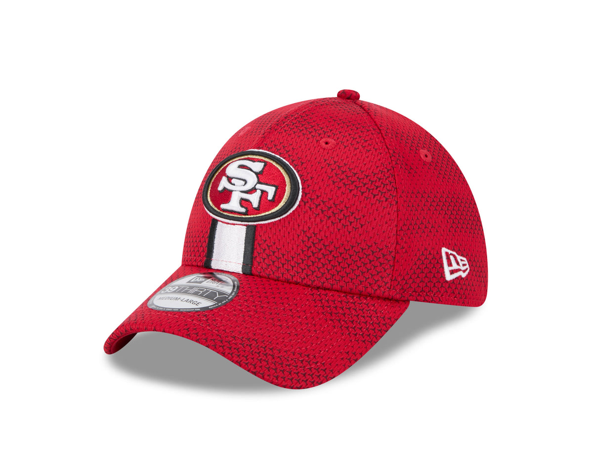 San Francisco 49ers New Era 2024 Sideline Scarlet 39THIRTY Flex Hat for Men product image 3, provided for visual reference