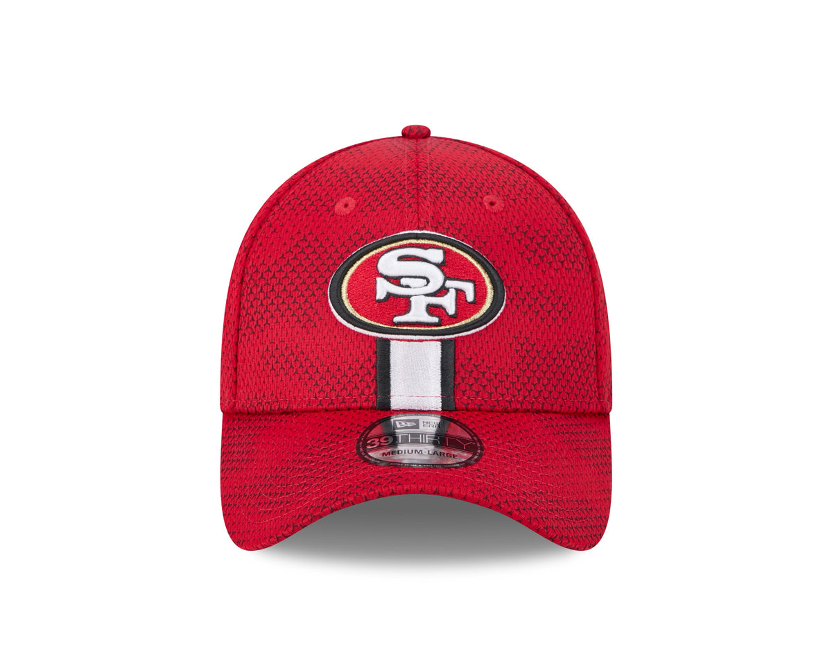 San Francisco 49ers New Era 2024 Sideline Scarlet 39THIRTY Flex Hat for Men product image 2, provided for visual reference