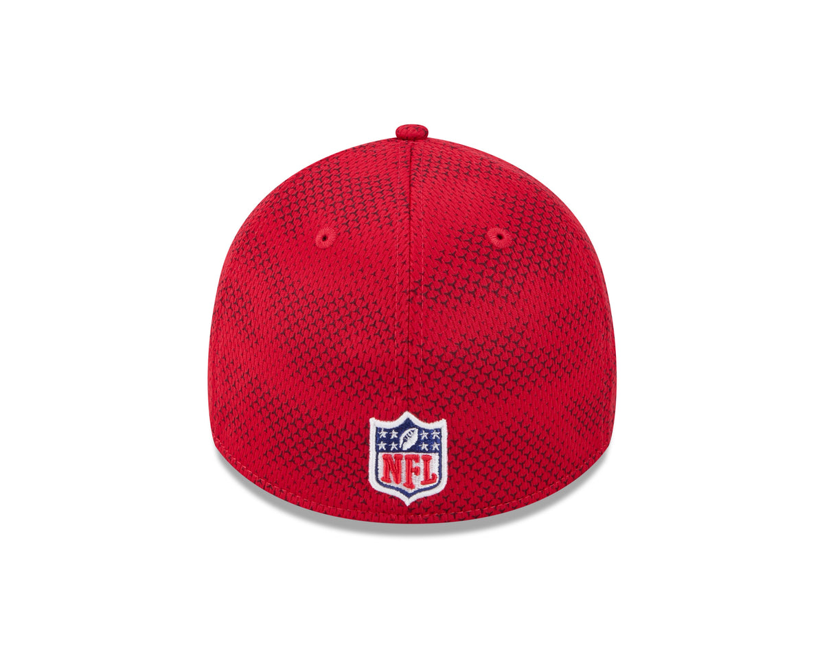 San Francisco 49ers New Era 2024 Sideline Scarlet 39THIRTY Flex Hat for Men product image 6, provided for visual reference