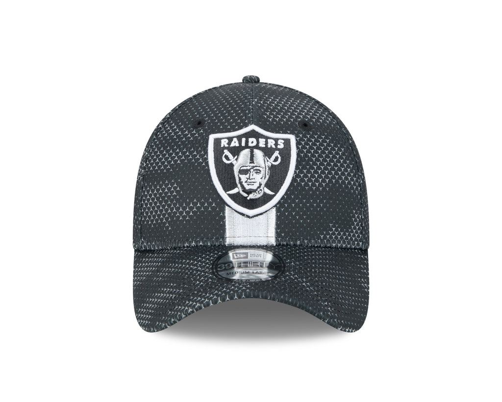 Las Vegas Raiders New Era 2024 Sideline Black 39THIRTY Flex Hat for Men product image 3, provided for visual reference and