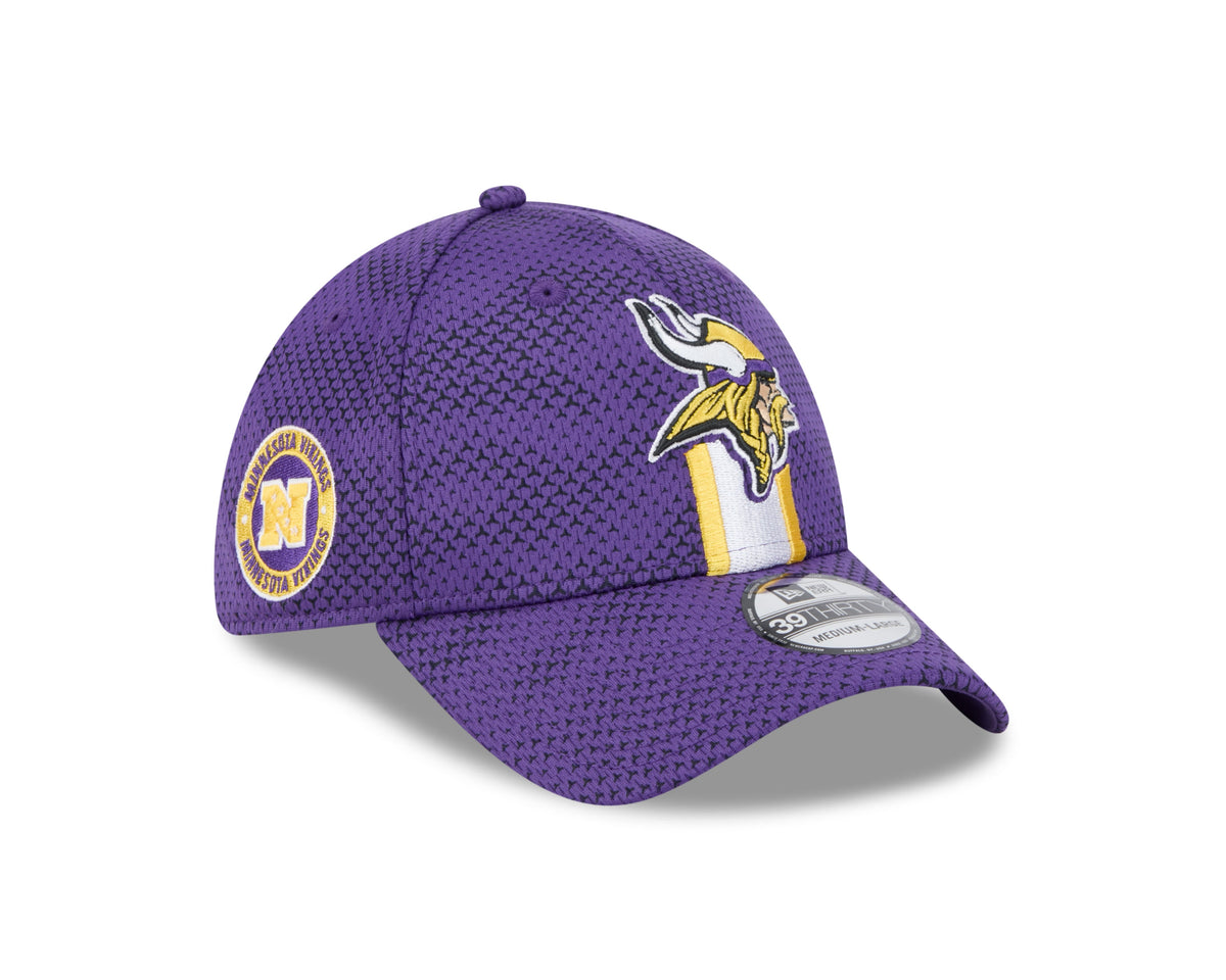 Minnesota Vikings New Era 2024 Sideline Purple 39THIRTY Flex Hat for Men product image 2, provided for visual reference and