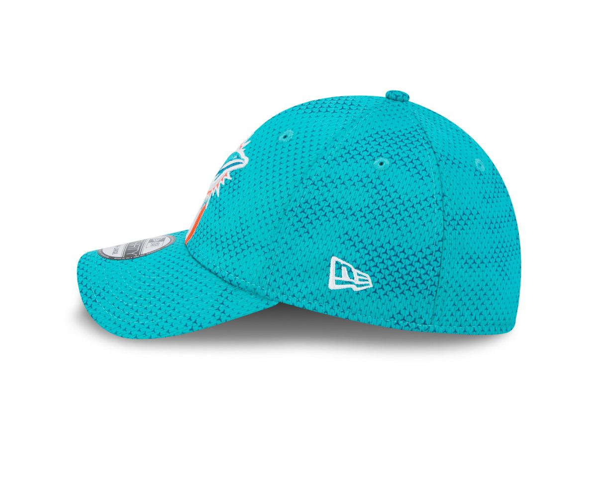 Miami Dolphins New Era 2024 Sideline Aqua 39THIRTY Flex Hat for Men product image 5, provided for visual reference and
