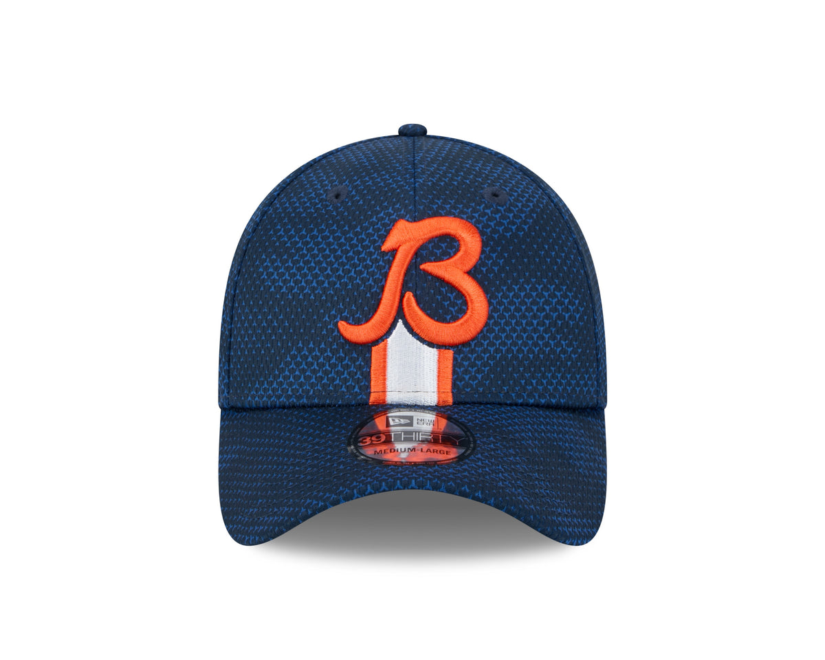 Chicago Bears New Era 2024 Sideline Navy Alternate Logo 39THIRTY Flex Hat for Men product image 2, provided for visual