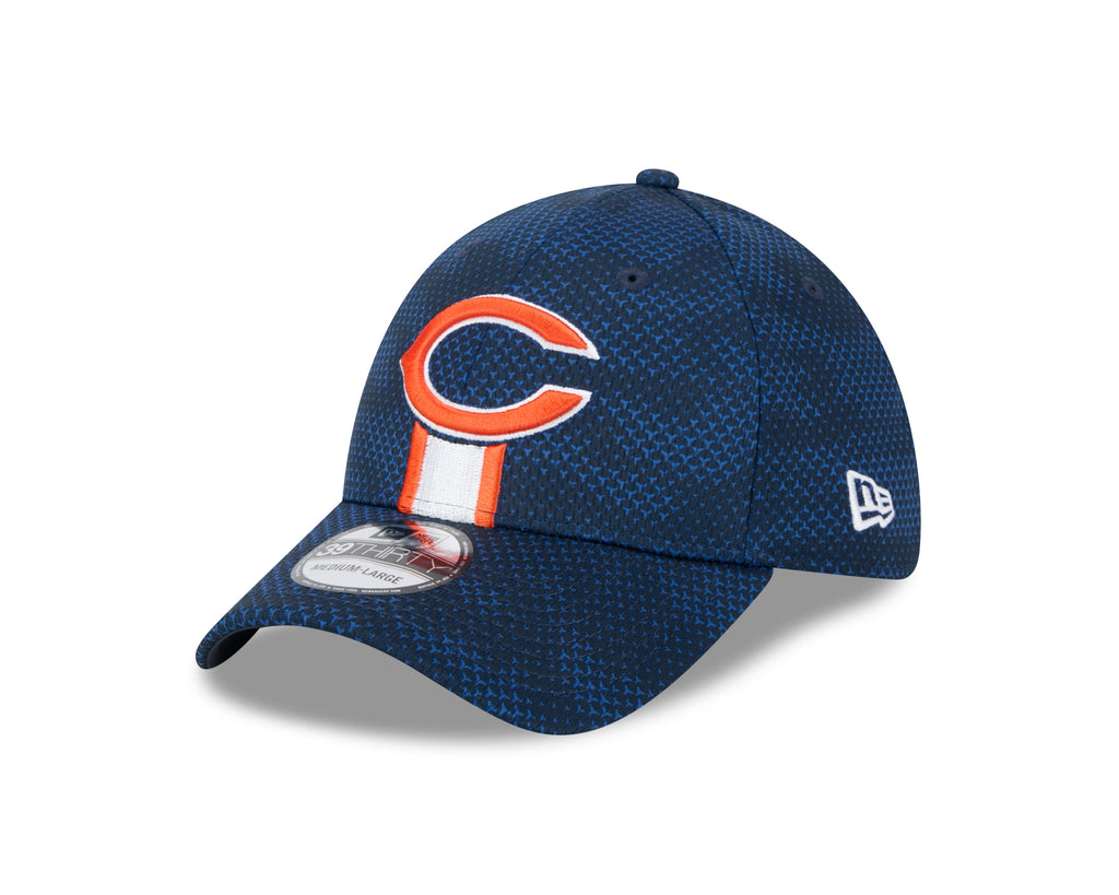 Chicago Bears New Era 2024 Sideline Navy Secondary Logo 39THIRTY Flex Hat for Men product image 3, provided for visual