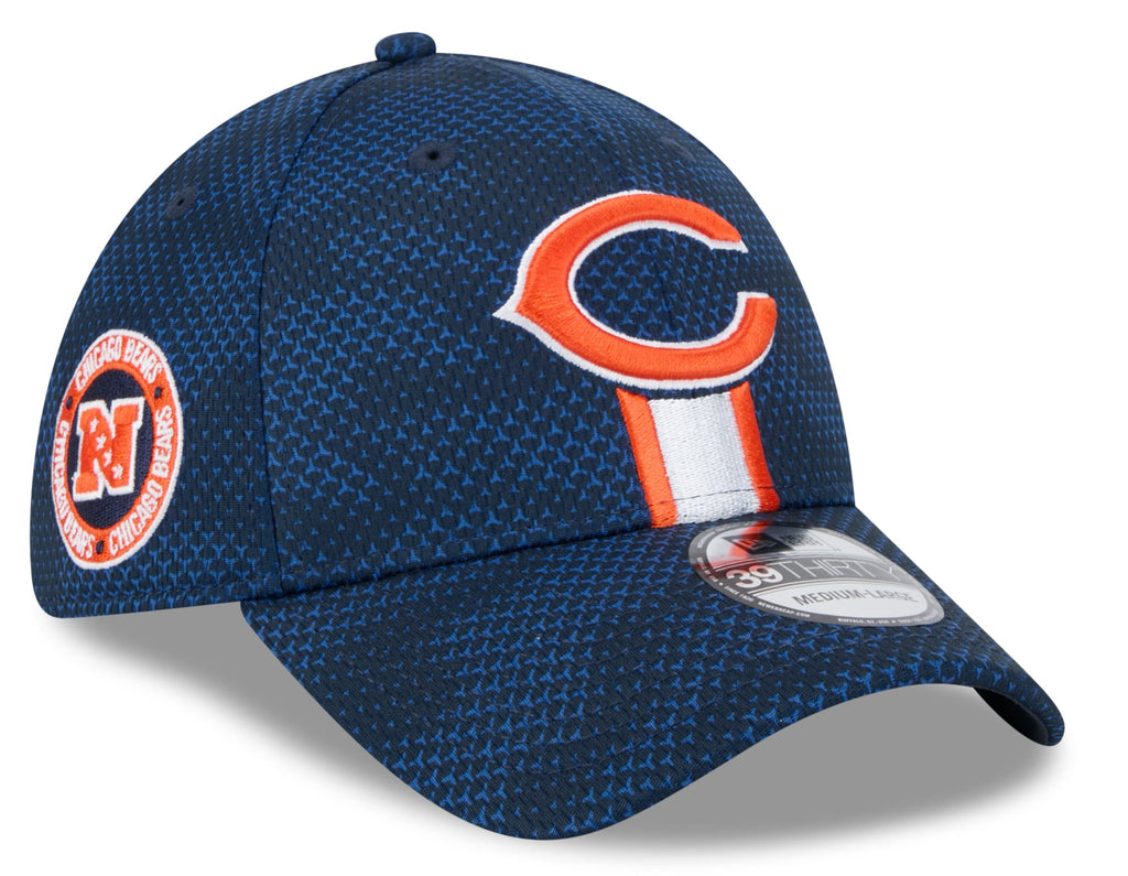 Chicago Bears New Era 2024 Sideline Navy Secondary Logo 39THIRTY Flex Hat for Men product image 1, provided for visual