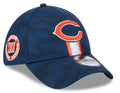 Chicago Bears New Era 2024 Sideline Navy Secondary Logo 39THIRTY Flex Hat for Men product image 1, provided for visual