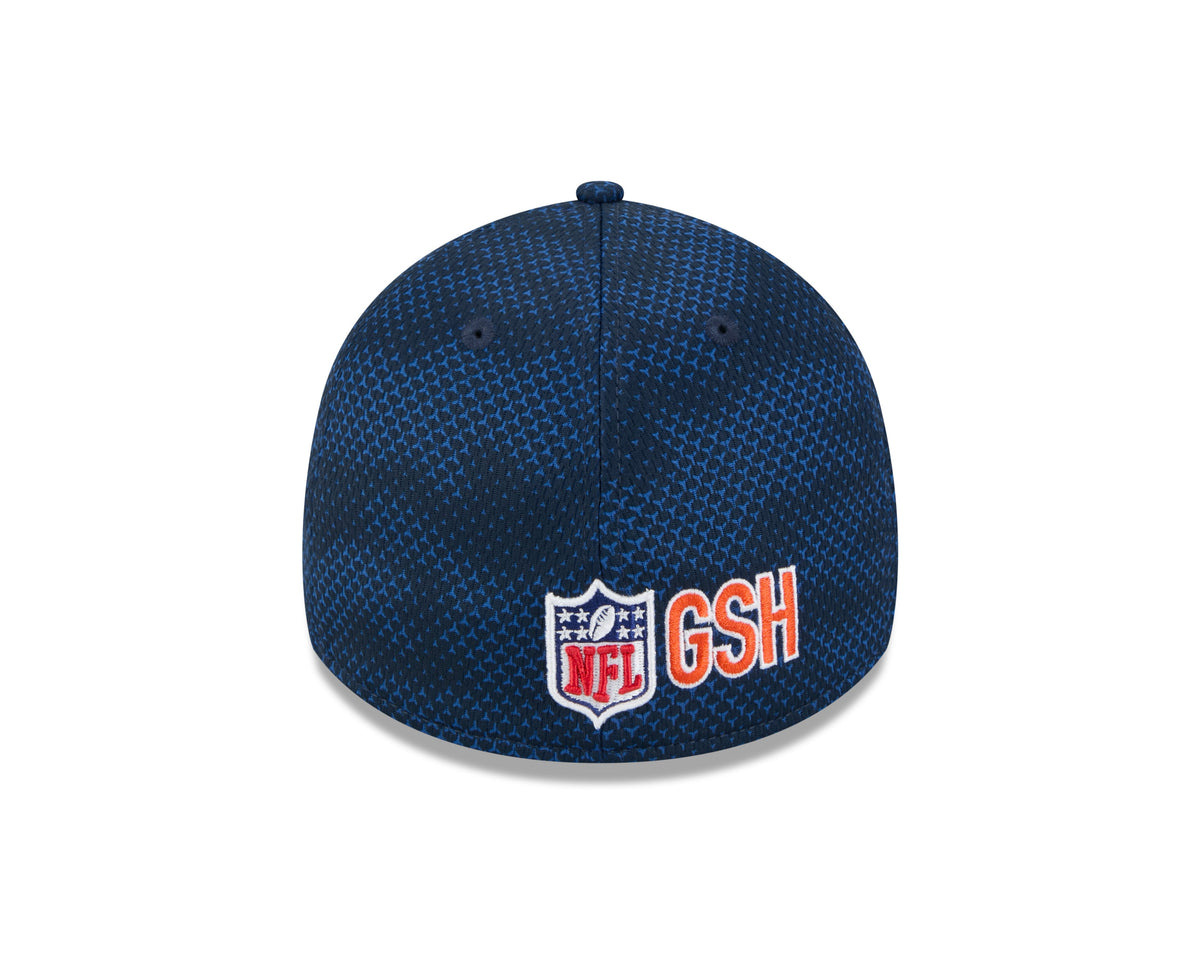 Chicago Bears New Era 2024 Sideline Navy Secondary Logo 39THIRTY Flex Hat for Men product image 6, provided for visual