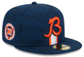 Chicago Bears New Era 2024 Sideline B Navy 59FIFTY Fitted Hat product image 1, provided for visual reference and product