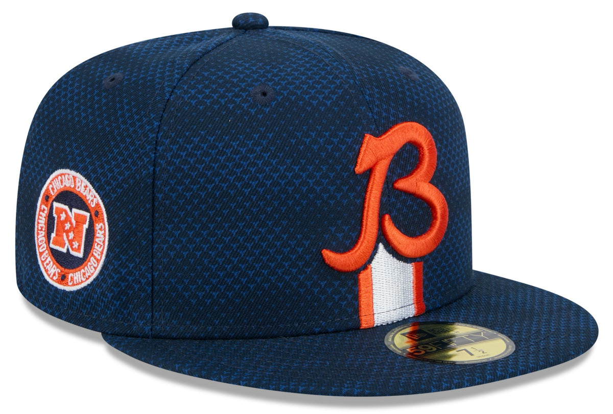 Chicago Bears New Era 2024 Sideline B Navy 59FIFTY Fitted Hat product image 1, provided for visual reference and product