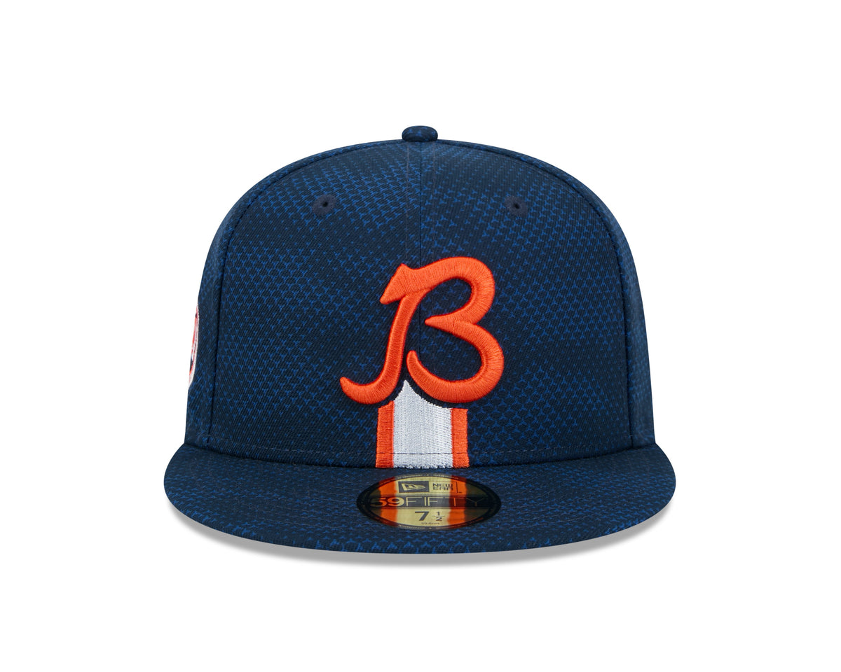 Chicago Bears New Era 2024 Sideline B Navy 59FIFTY Fitted Hat product image 2, provided for visual reference and product