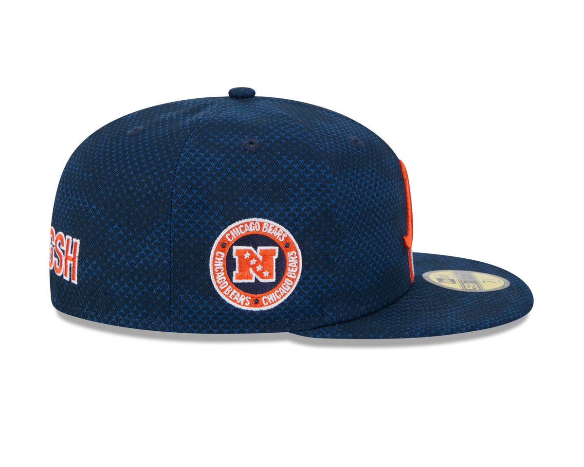 Chicago Bears New Era 2024 Sideline B Navy 59FIFTY Fitted Hat product image 4, provided for visual reference and product