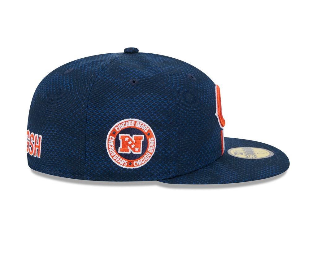 Chicago Bears New Era 2024 Sideline C Navy 59FIFTY Fitted Hat product image 4, provided for visual reference and product