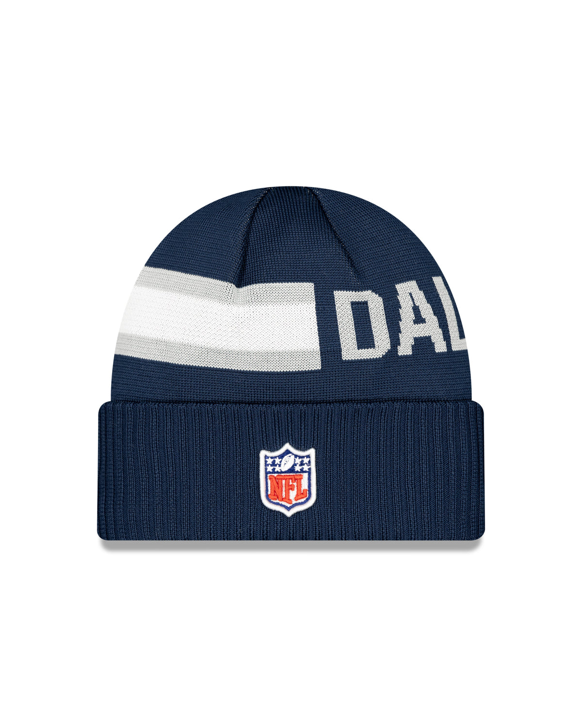Dallas Cowboys New Era 2024 NFL Sideline Navy Tech Knit Hat product image 3, provided for visual reference and product