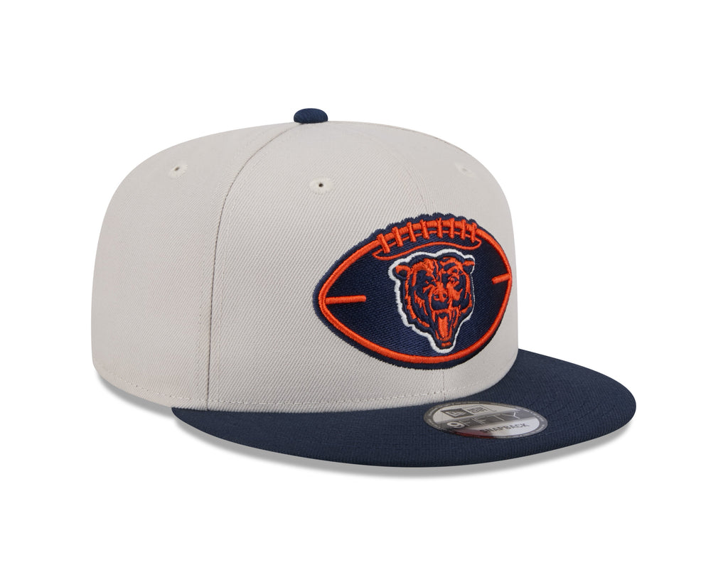 Chicago Bears New Era 2024 NFL Sideline Historic Stone/Navy Primary 9FIFTY Snapback Hat product image 3, provided for visual