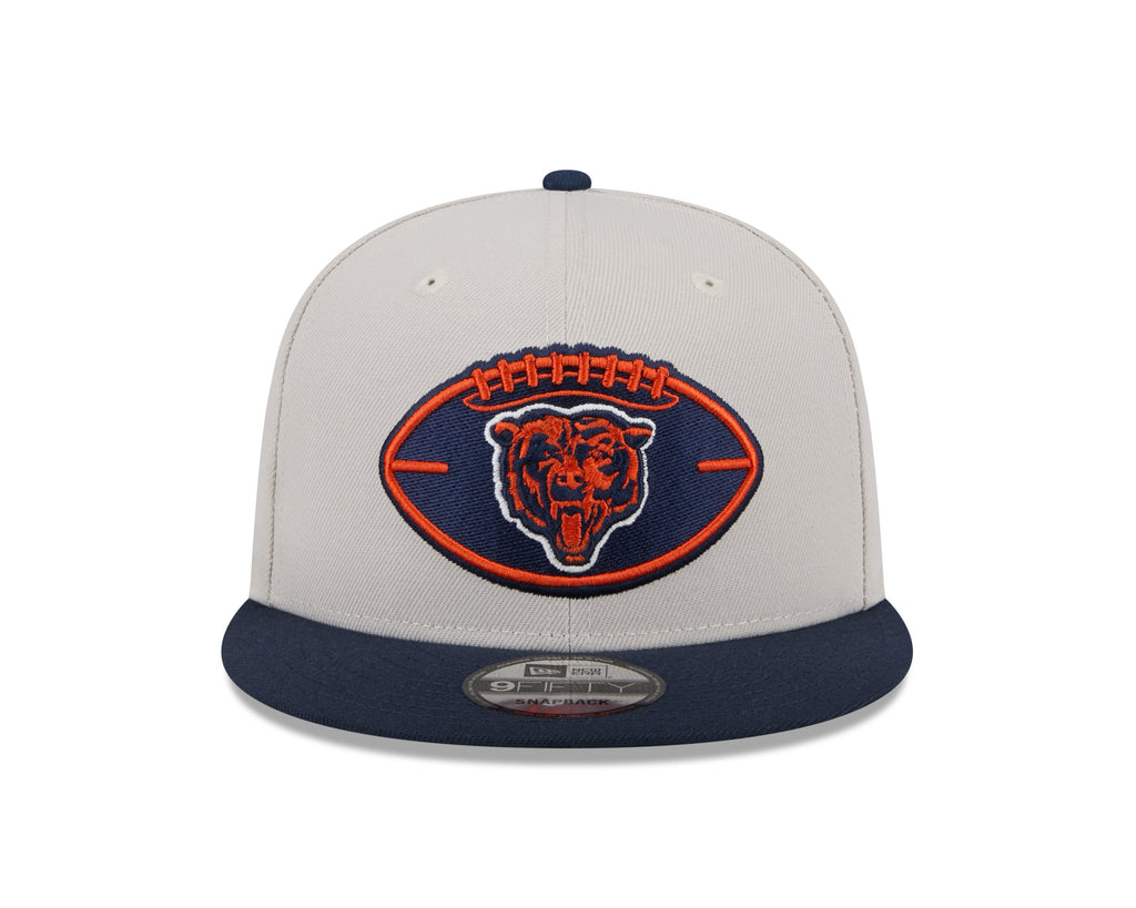 Chicago Bears New Era 2024 NFL Sideline Historic Stone/Navy Primary 9FIFTY Snapback Hat product image 2, provided for visual