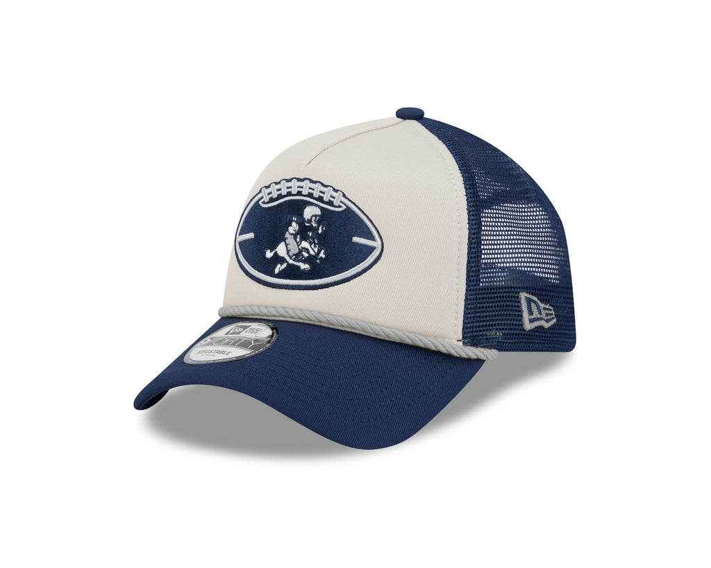 Dallas Cowboys New Era 2024 Sideline Historic Stone/Navy 9FORTY A-Frame Adjustable Hat for Men product image 3, provided for