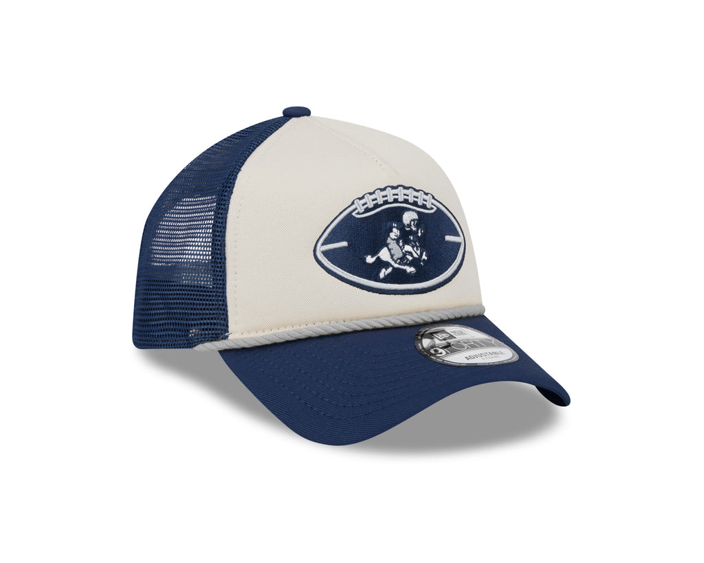 Dallas Cowboys New Era 2024 Sideline Historic Stone/Navy 9FORTY A-Frame Adjustable Hat for Men product image 4, provided for