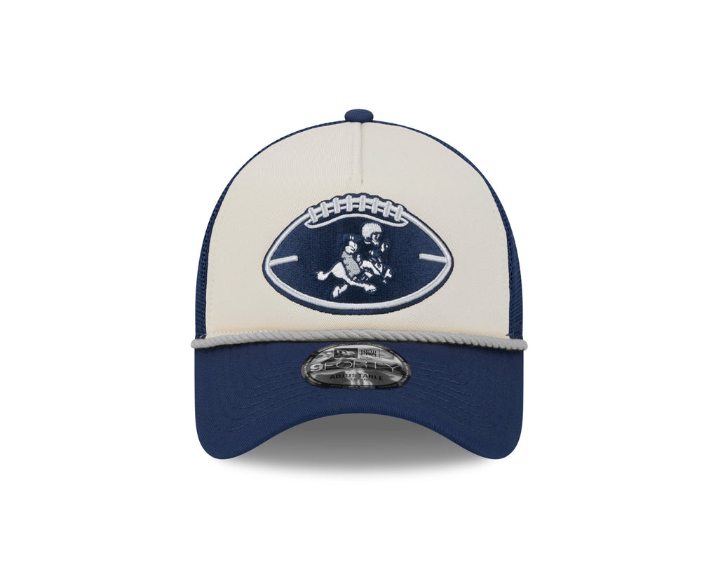 Dallas Cowboys New Era 2024 Sideline Historic Stone/Navy 9FORTY A-Frame Adjustable Hat for Men product image 5, provided for