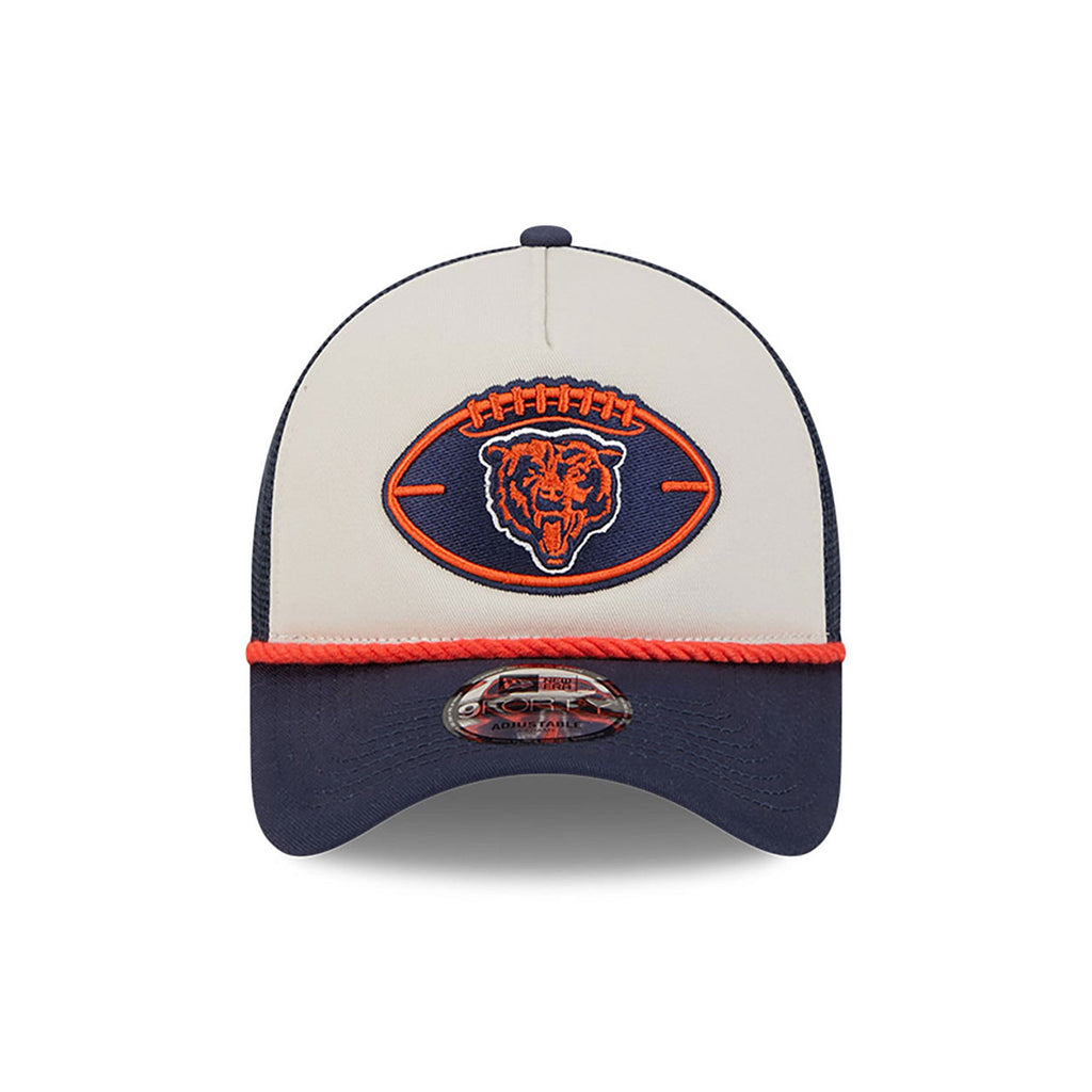 Chicago Bears New Era 2024 Sideline Historic Stone/Navy 9FORTY A-Frame Adjustable Hat for Men product image 2, provided for