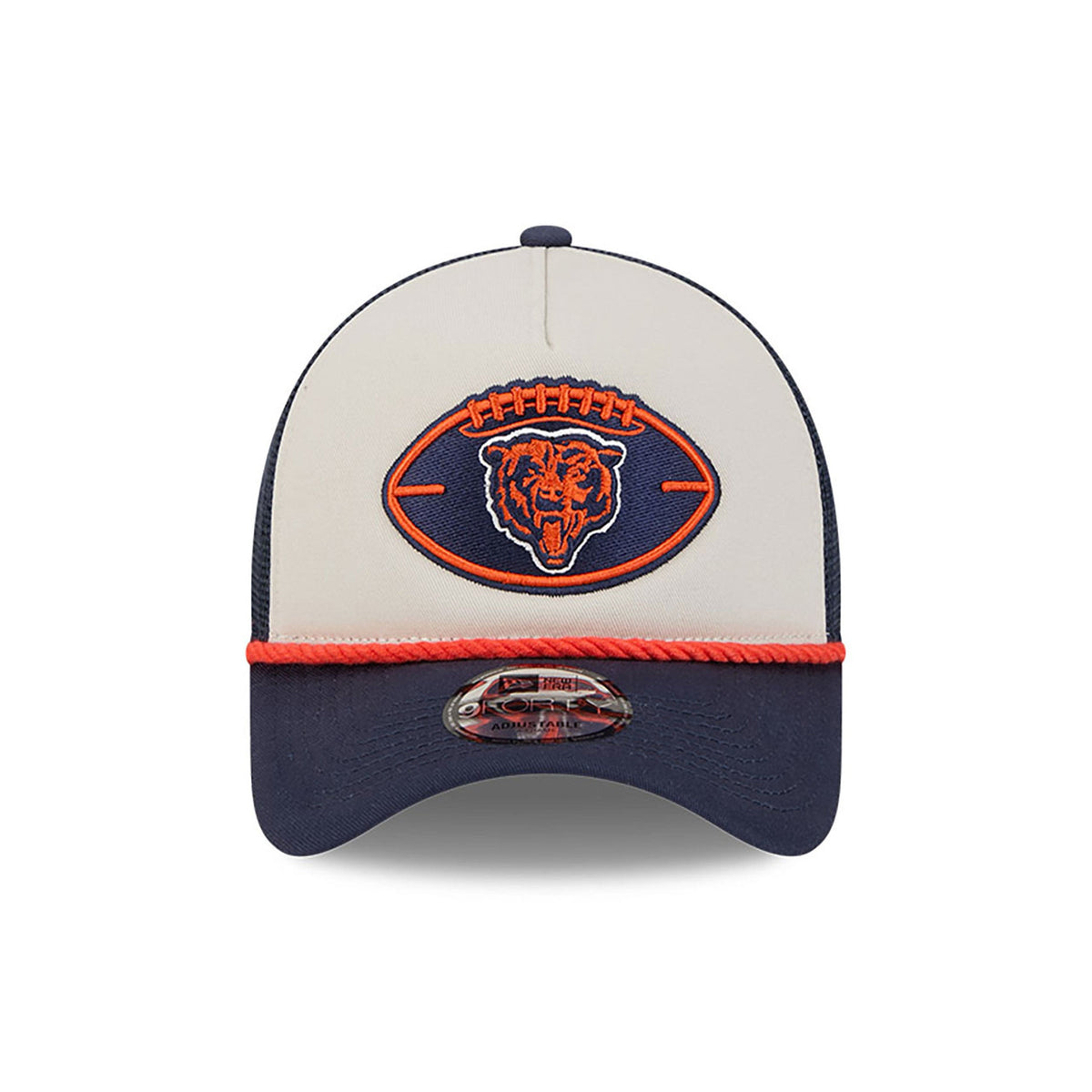 Chicago Bears New Era 2024 Sideline Historic Stone/Navy 9FORTY A-Frame Adjustable Hat for Men product image 2, provided for