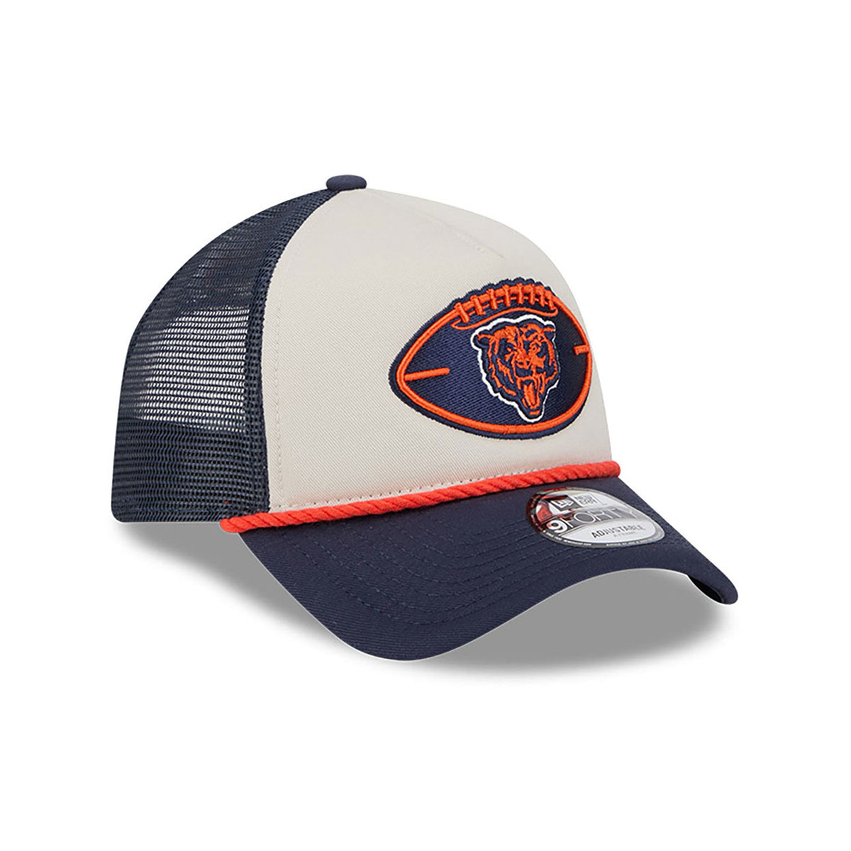 Chicago Bears New Era 2024 Sideline Historic Stone/Navy 9FORTY A-Frame Adjustable Hat for Men product image 3, provided for