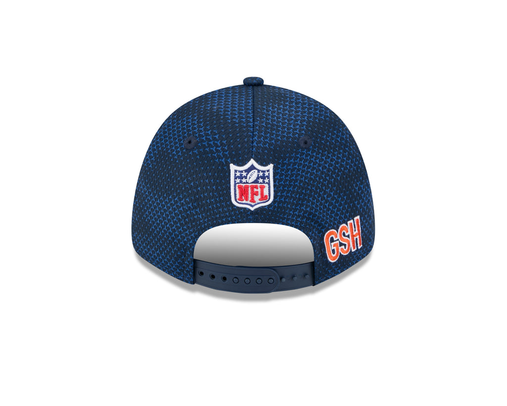 Chicago Bears New Era 2024 Sideline Primary Logo Navy 9FORTY Adjustable Hat for Men product image 6, provided for visual