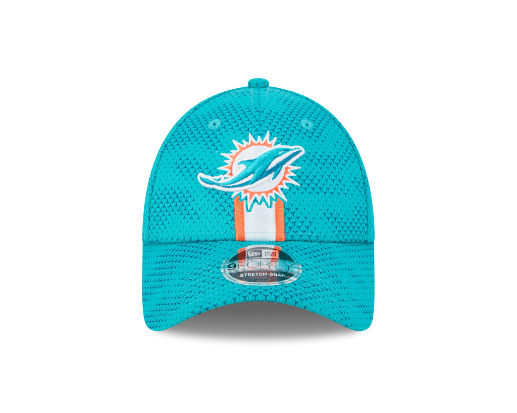 Miami Dolphins New Era 2024 Sideline Black 9FORTY Adjustable Hat for Men product image 3, provided for visual reference and