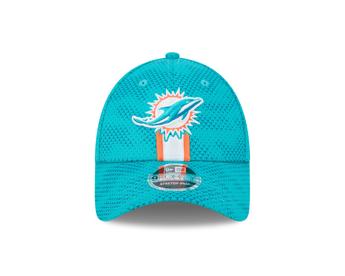 Miami Dolphins New Era 2024 Sideline Black 9FORTY Adjustable Hat for Men product image 3, provided for visual reference and