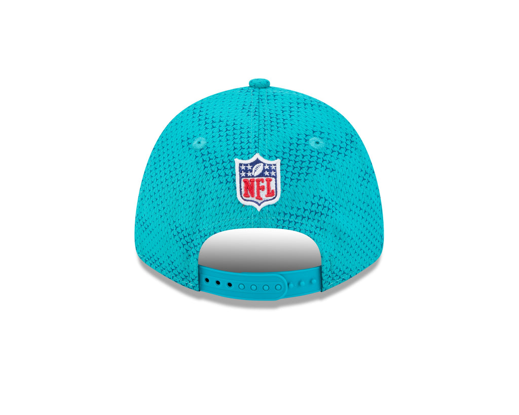 Miami Dolphins New Era 2024 Sideline Black 9FORTY Adjustable Hat for Men product image 7, provided for visual reference and