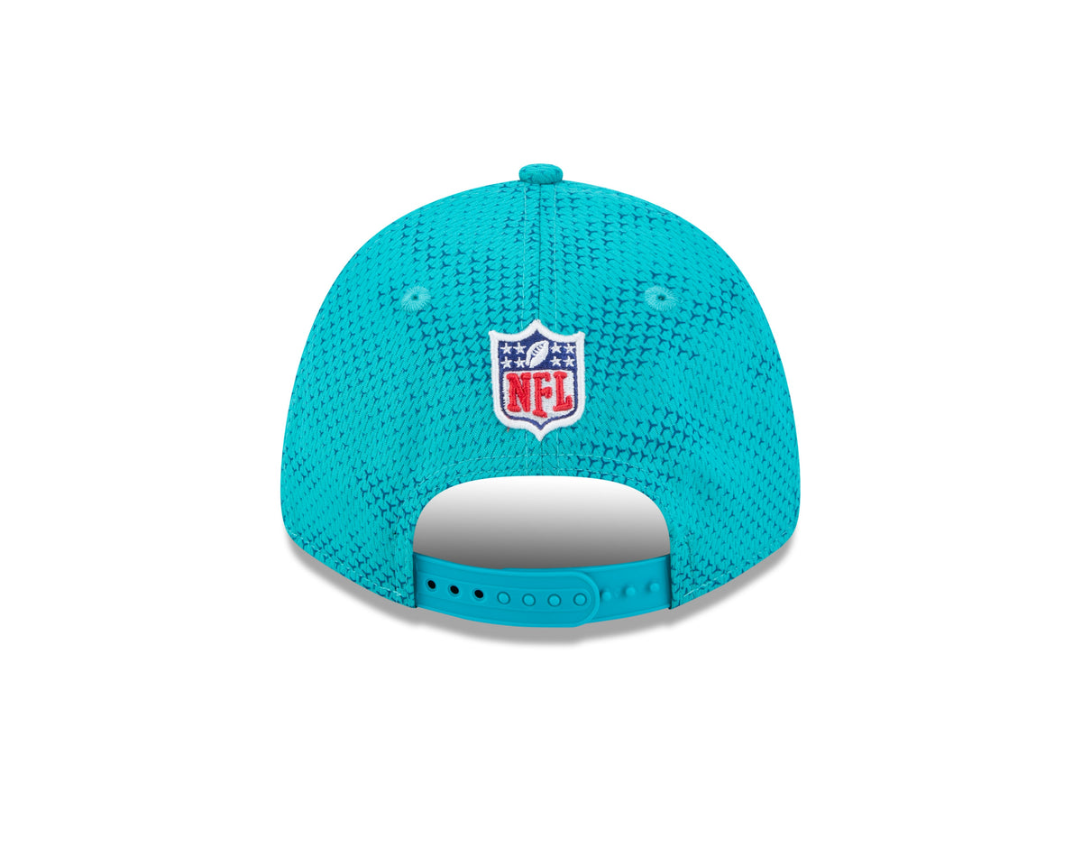 Miami Dolphins New Era 2024 Sideline Black 9FORTY Adjustable Hat for Men product image 7, provided for visual reference and