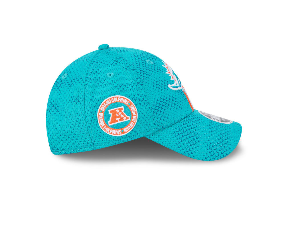 Miami Dolphins New Era 2024 Sideline Black 9FORTY Adjustable Hat for Men product image 5, provided for visual reference and