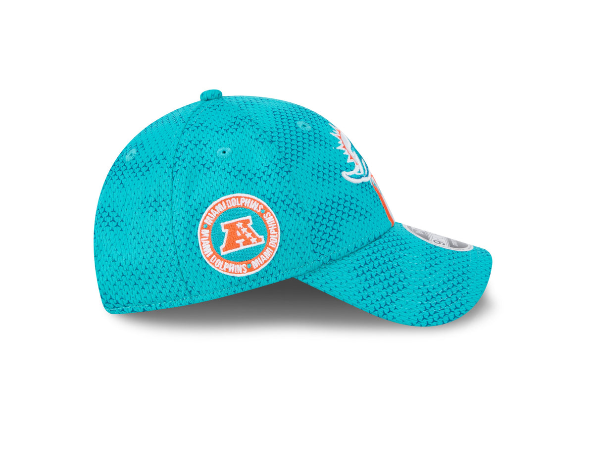 Miami Dolphins New Era 2024 Sideline Black 9FORTY Adjustable Hat for Men product image 5, provided for visual reference and