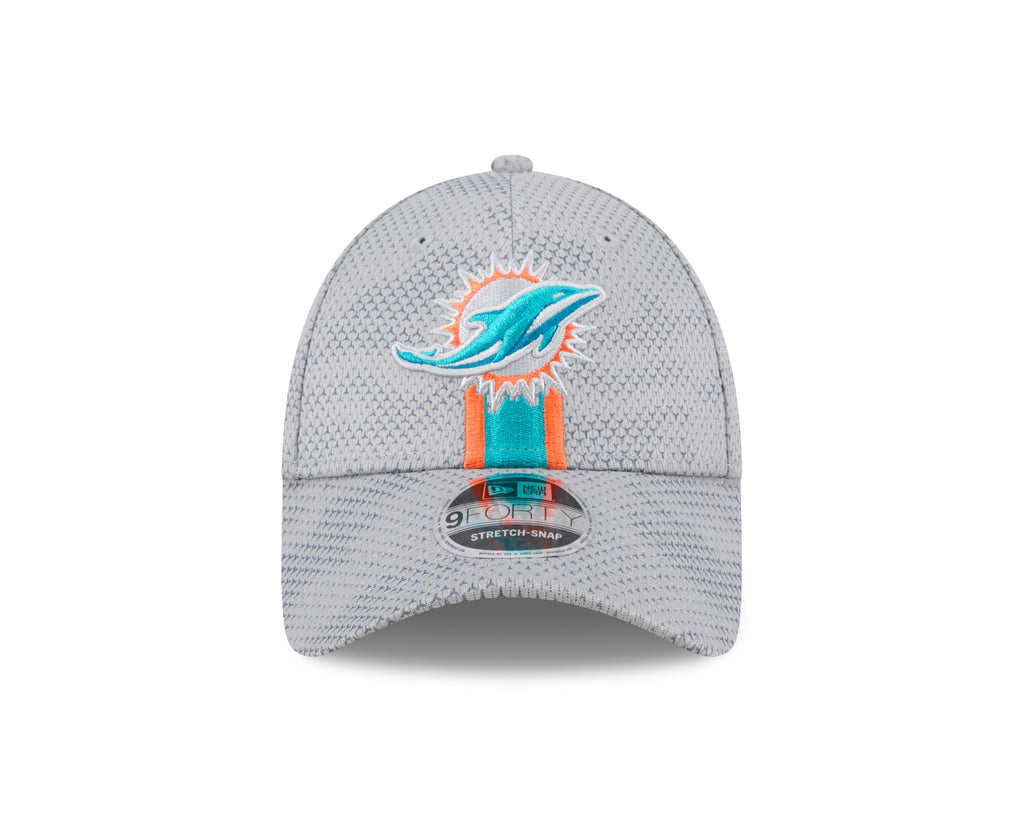 Miami Dolphins New Era 2024 Sideline Graphite 9FORTY Adjustable Hat for Men product image 3, provided for visual reference