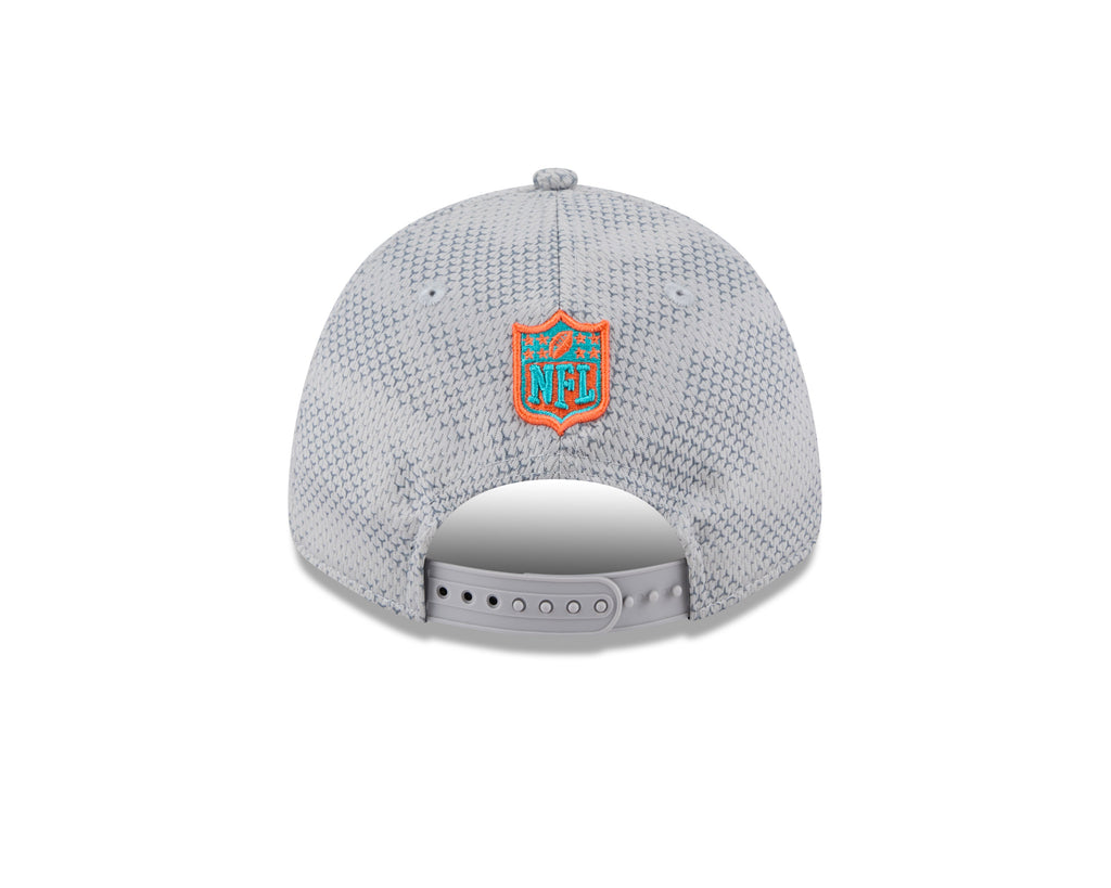 Miami Dolphins New Era 2024 Sideline Graphite 9FORTY Adjustable Hat for Men product image 7, provided for visual reference