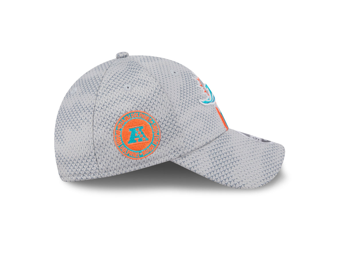 Miami Dolphins New Era 2024 Sideline Graphite 9FORTY Adjustable Hat for Men product image 5, provided for visual reference