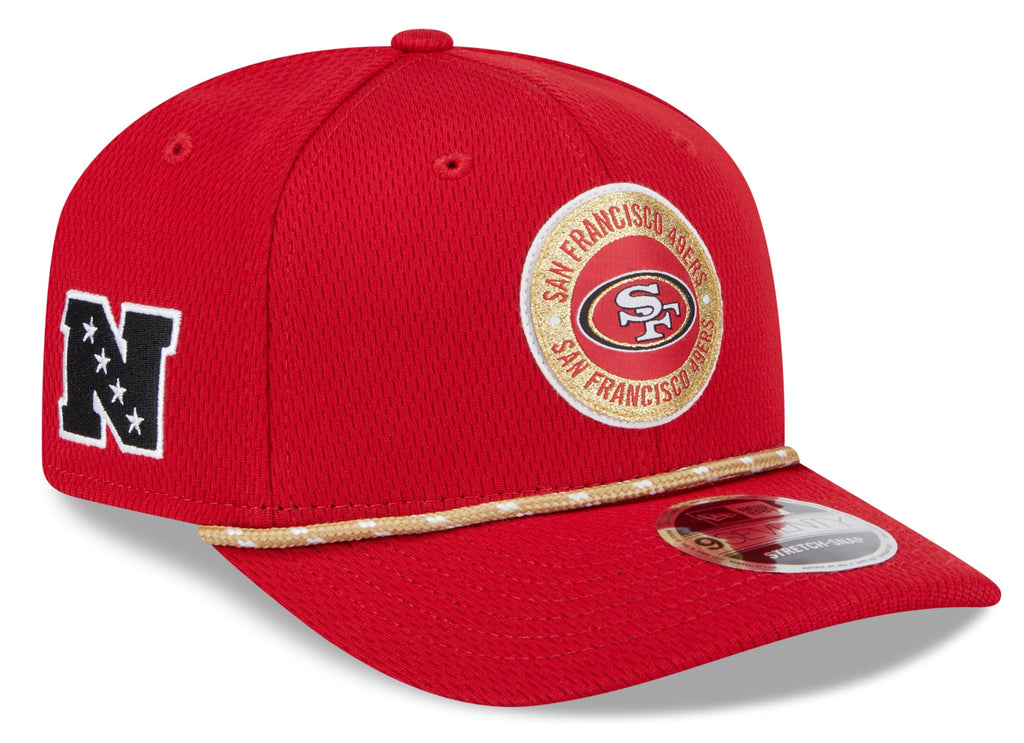 San Francisco 49ers New Era 2024 Sideline Scarlet 9SEVENTY Adjustable Hat for Men product image 1, provided for visual