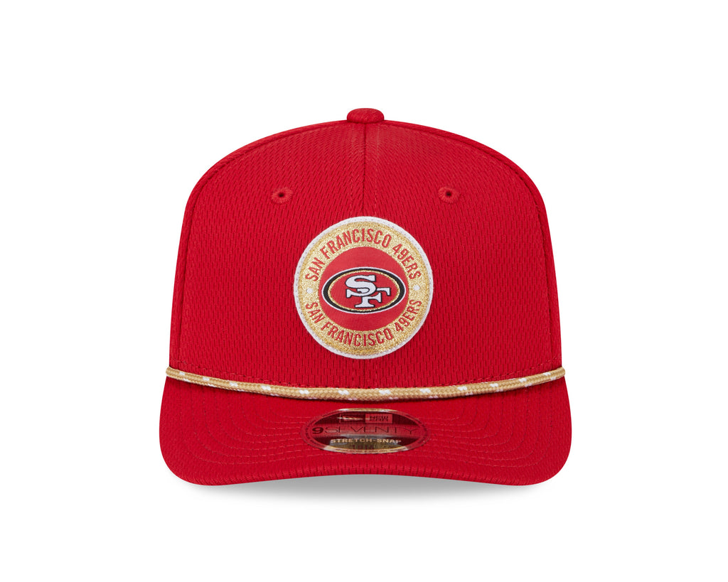 San Francisco 49ers New Era 2024 Sideline Scarlet 9SEVENTY Adjustable Hat for Men product image 2, provided for visual