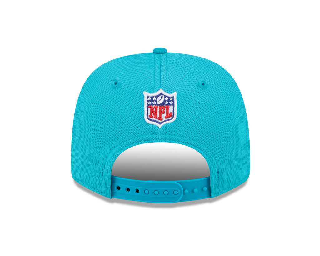 Miami Dolphins New Era 2024 Sideline Aqua 9SEVENTY Adjustable Hat for Men product image 6, provided for visual reference and