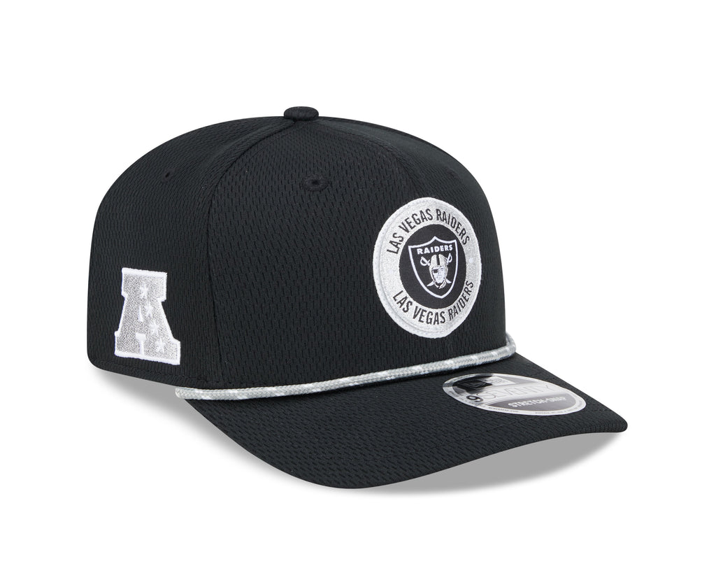 Las Vegas Raiders New Era 2024 Sideline Black 9SEVENTY Adjustable Hat for Men product image 2, provided for visual reference