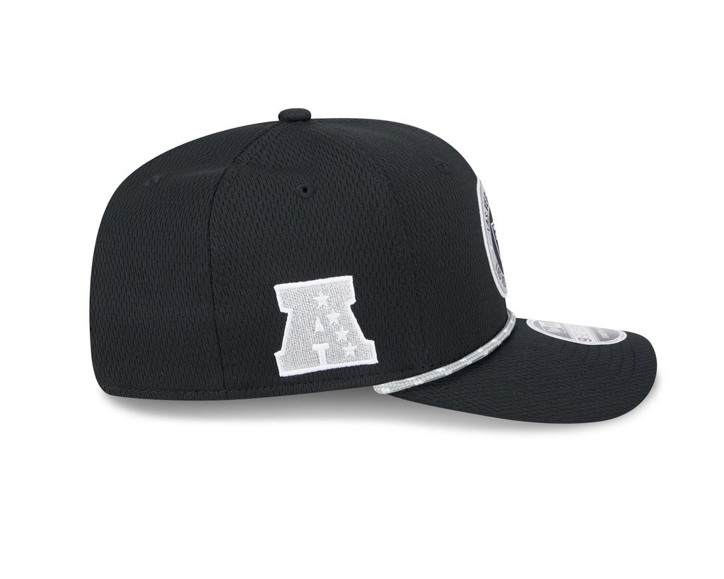 Las Vegas Raiders New Era 2024 Sideline Black 9SEVENTY Adjustable Hat for Men product image 5, provided for visual reference