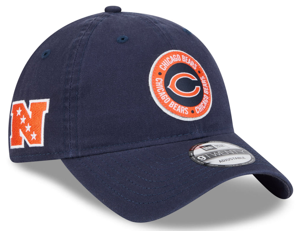 Chicago Bears 2024 NFL Sideline Navy C 9TWENTY Adjustable Hat for Men product image 1, provided for visual reference and