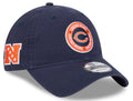 Chicago Bears 2024 NFL Sideline Navy C 9TWENTY Adjustable Hat for Men product image 1, provided for visual reference and