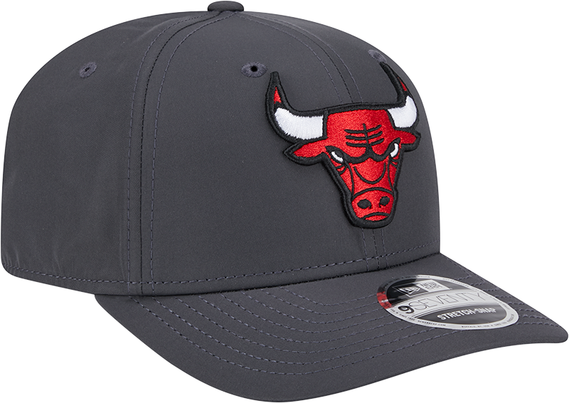 Chicago Bulls New Era Gray Performance 9SEVENTY Adjustable Hat product image 3, provided for visual reference and product