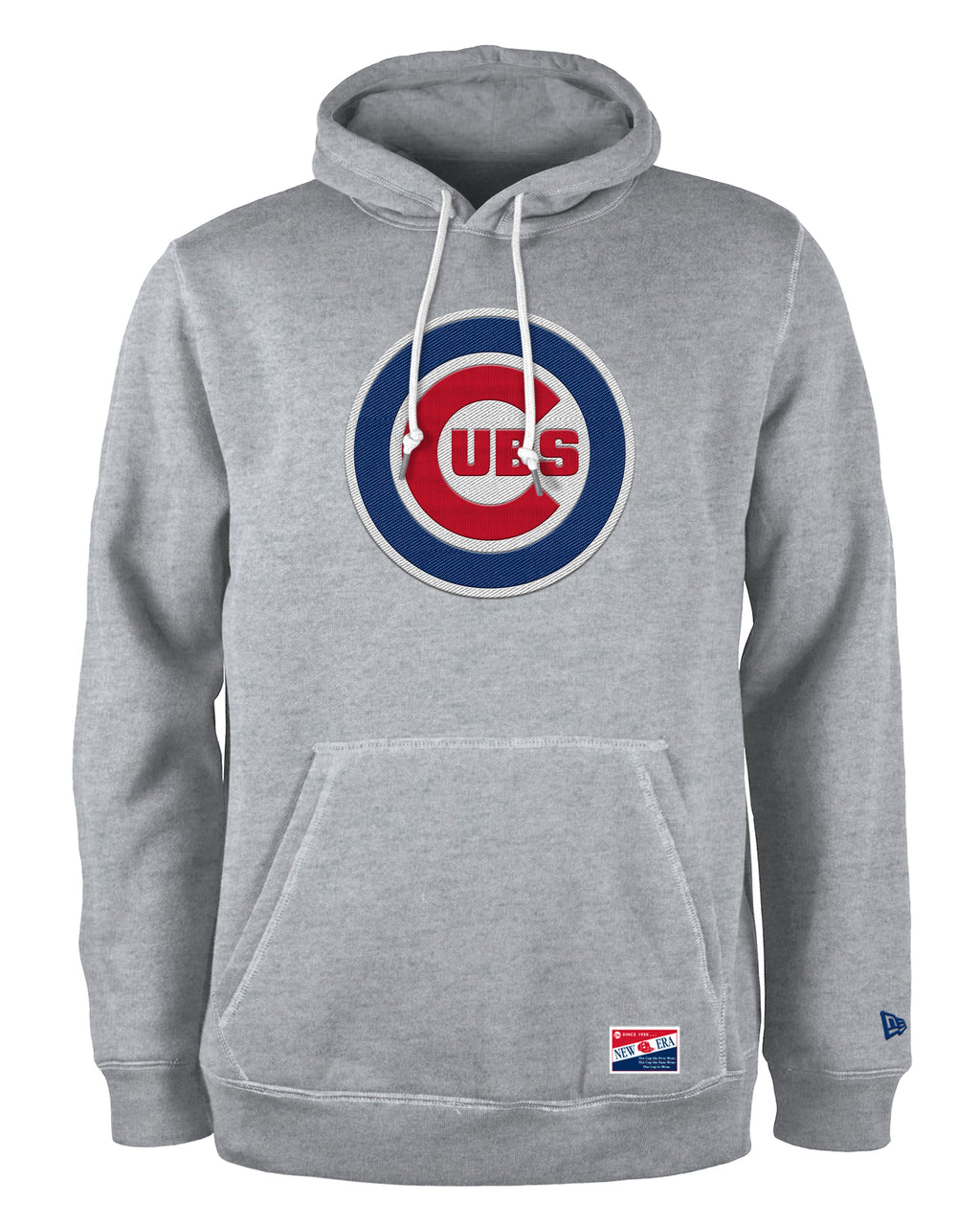 Mens Chicago Cubs New Era Gray Primary Hoodie product image 1, provided for visual reference and product detail review