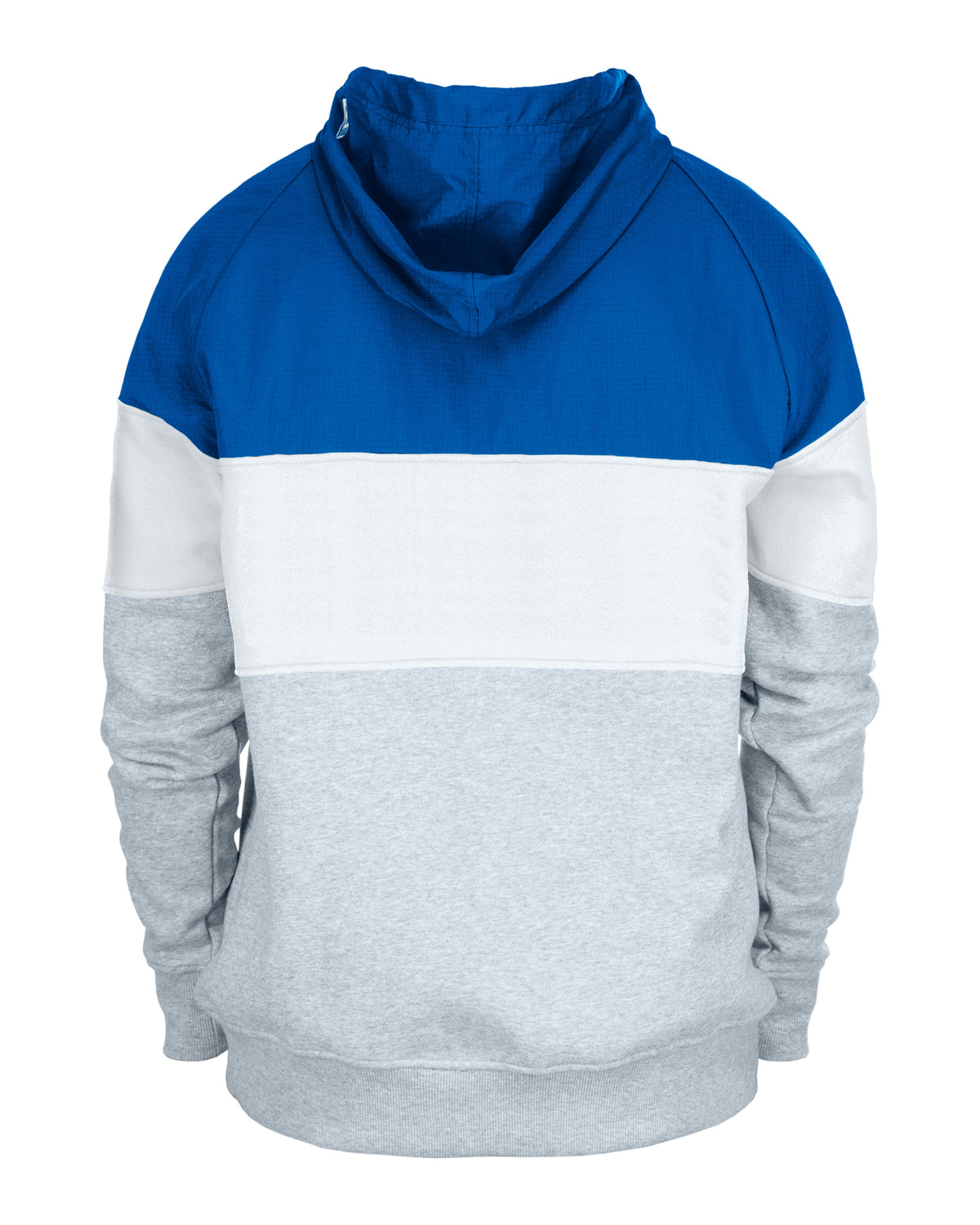 Mens Chicago Cubs New Era White/Royal/Gray Half Zip Hoodie product image 2, provided for visual reference and product detail