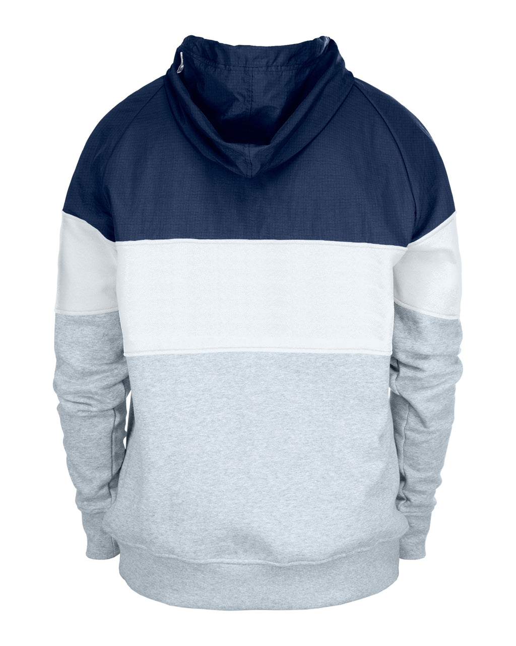 Mens Chicago Bears New Era White/Navy/Gray Half Zip Hoodie product image 2, provided for visual reference and product detail