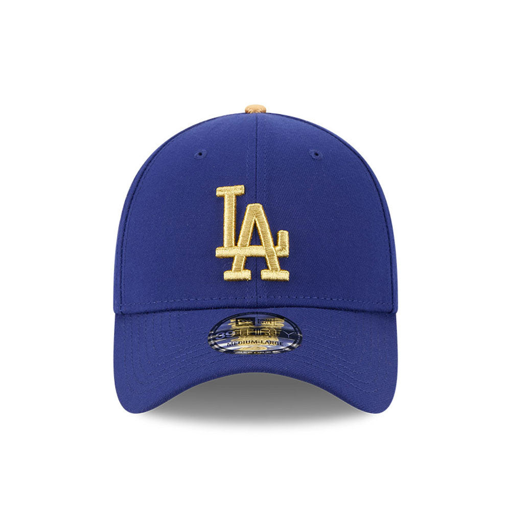 Los Angeles Dodgers New Era Royal Blue MLB 24 Gold Champions 39THIRTY Flex Fit Hat product image 2, provided for visual